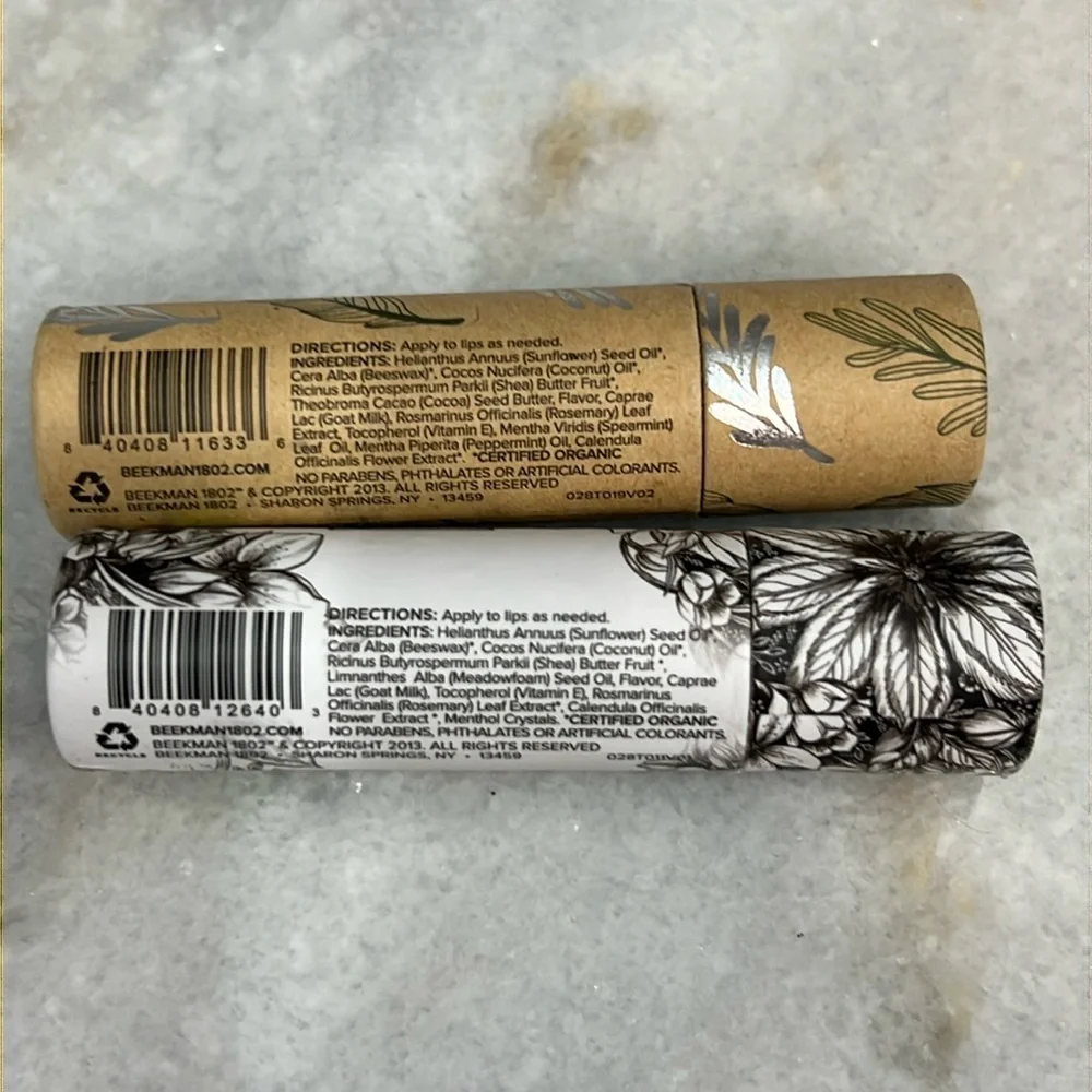 BEEKMAN 1802 Goat Milk Lip Balm 2PC Bundle